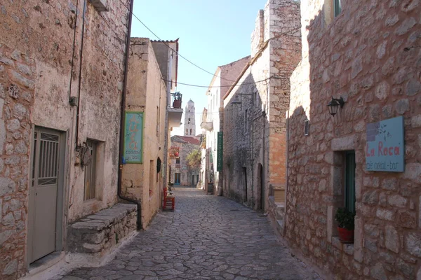 Stone Houses Town Aeropoli Mani Greece — Stock Photo, Image