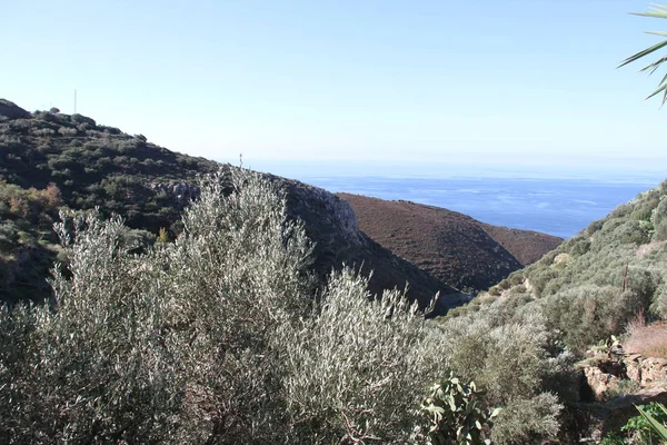 Ciudad Vakhia Mani Grecia — Foto de Stock