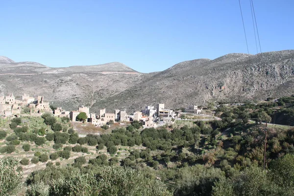 Ciudad Vakhia Mani Grecia — Foto de Stock