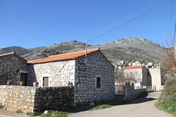 Town Pyrichos Mani Greece — Stock Photo, Image