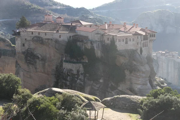 Close Monastérios Meteora Grécia — Fotografia de Stock