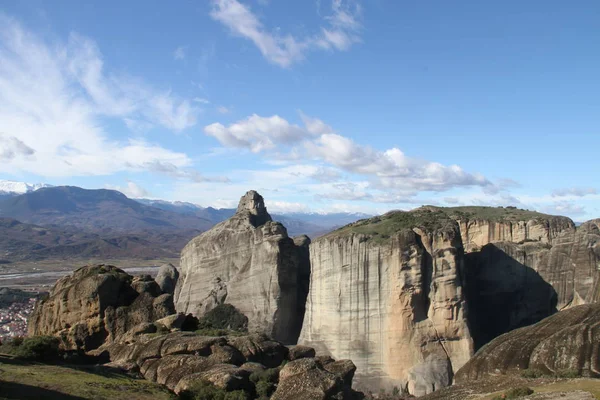 Primer Plano Los Monasterios Meteora Grecia — Foto de Stock