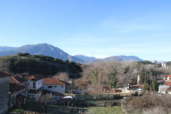 Nahaufnahme Von Klöstern Bei Meteora Griechenland — Stockfoto