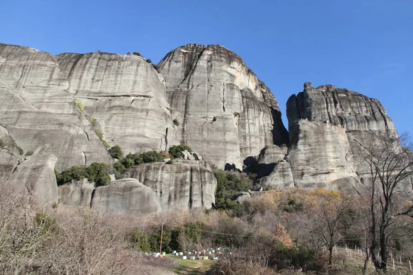 Primer Plano Los Monasterios Meteora Grecia —  Fotos de Stock