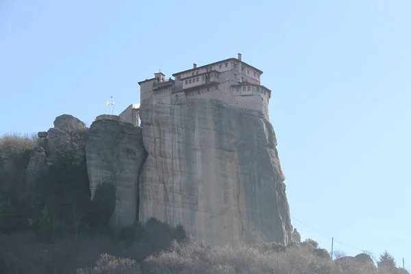 Nahaufnahme Von Klöstern Bei Meteora Griechenland — Stockfoto