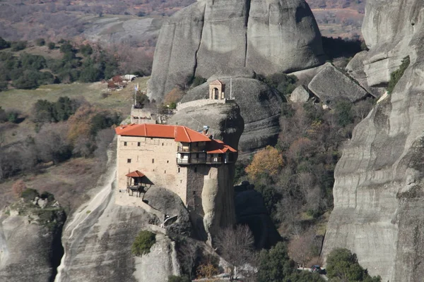 Nahaufnahme Von Klöstern Bei Meteora Griechenland — Stockfoto