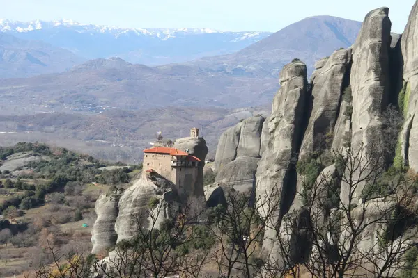 Primer Plano Los Monasterios Meteora Grecia —  Fotos de Stock