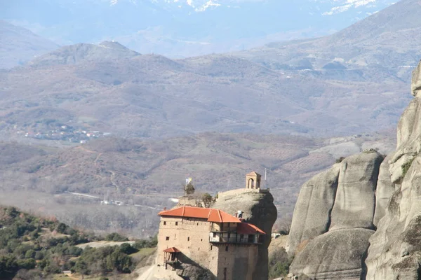 Primer Plano Los Monasterios Meteora Grecia — Foto de Stock