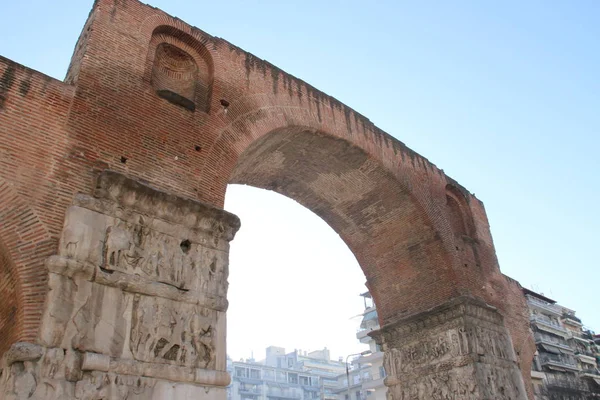 Vista Del Arco Galerius Thessolaniki Grecia —  Fotos de Stock