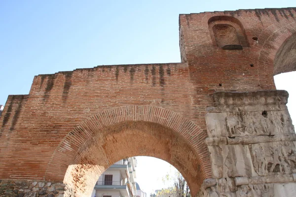 View Arch Galerius Thessolaniki Greece — Stock Photo, Image