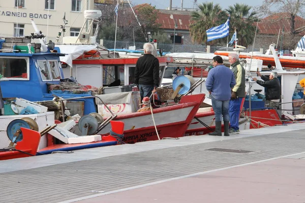 Volos Kasabasında Balık Pazarı — Stok fotoğraf