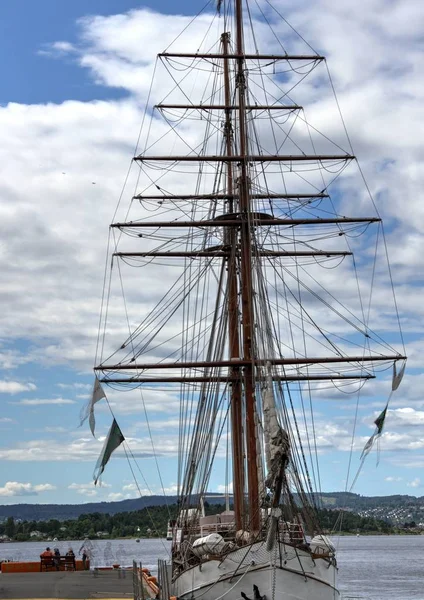 2017 Oslo Norwegen Blick Auf Stadt Norwegen Stadt Docks — Stockfoto