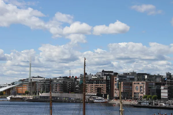 2017 Oslo Noruega Vista Ciudad Norway Muelles Ciudad — Foto de Stock