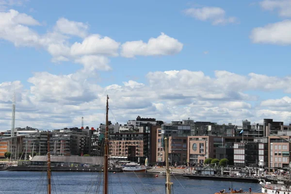 2017 Осло Норвегия View City Norway City Docks — стоковое фото