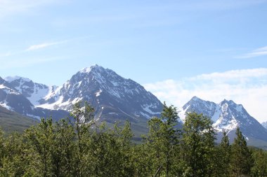 Lyngen Alps, Norveç, dağlar ve fiyortları