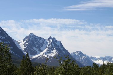 Lyngen Alps, Norveç, dağlar ve fiyortları
