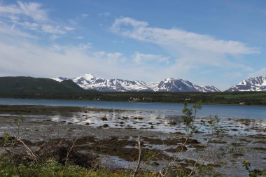 Lyngen Alps, Norveç, dağlar ve fiyortları