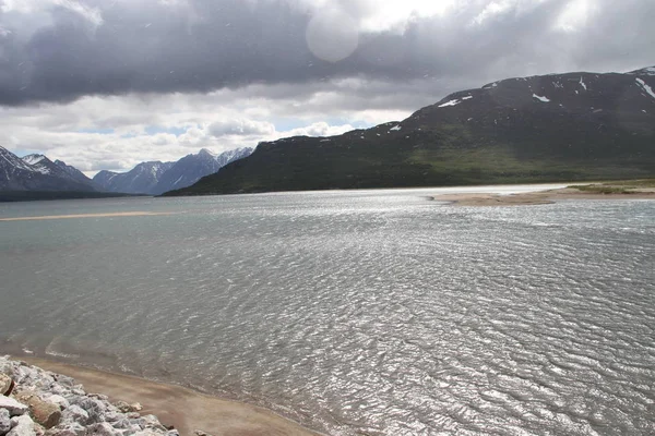 Lyngenu Alpy Norsko Hory Fjordy — Stock fotografie