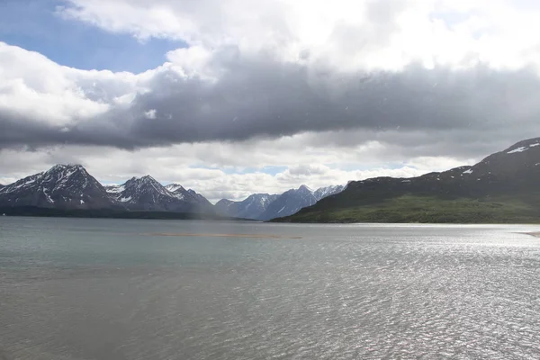 Alpy Lyngen Norwegia Gór Fiordów — Zdjęcie stockowe