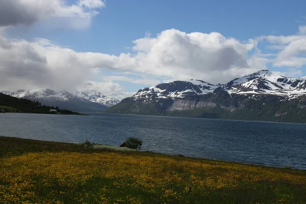 Lyngen Alps Noruega Montañas Fiordos —  Fotos de Stock