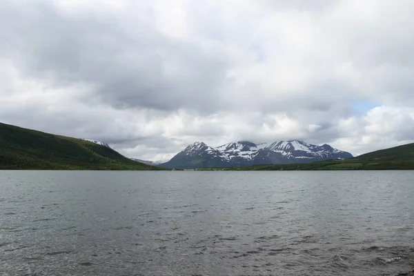 Lyngenu Alpy Norsko Hory Fjordy — Stock fotografie