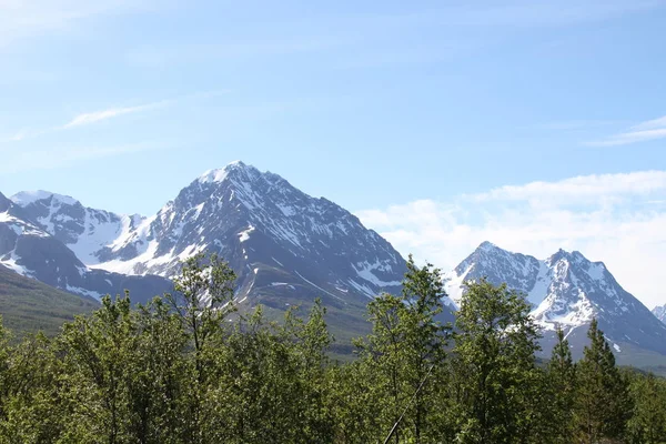 Alpi Lyngen Norvegia Montagne Fiordi — Foto Stock