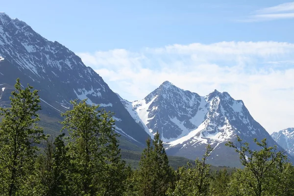 Lyngen Альп Норвегії Гори Фіорди — стокове фото