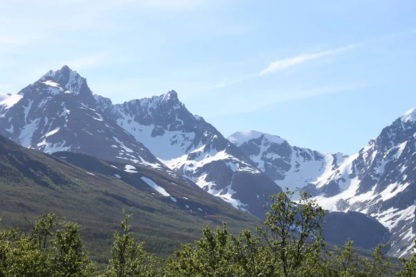 Lyngen Alpes Norvège Montagnes Fjords — Photo