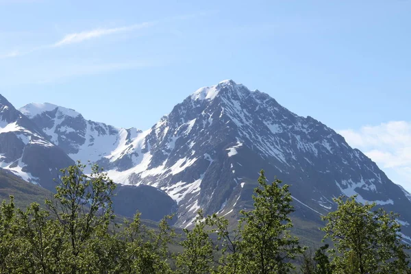 Альпы Люнгена Норвегия Горы Горные Вершины — стоковое фото