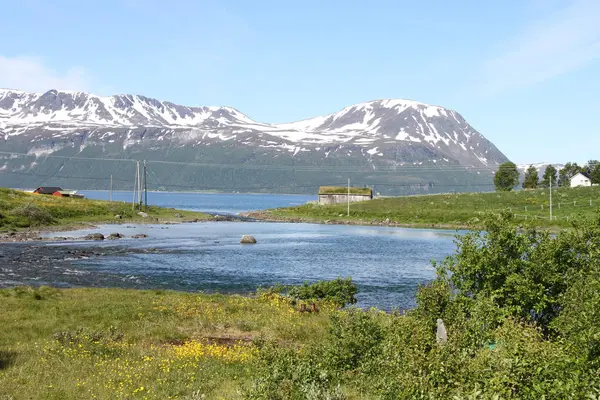 Lyngen Alpen Noorwegen Bergen Fjorden — Stockfoto