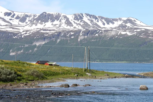 Lyngen Alpes Norvège Montagnes Fjords — Photo