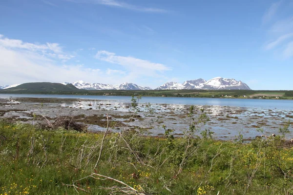 Lyngen Άλπεις Νορβηγία Βουνά Και Φιόρδ — Φωτογραφία Αρχείου