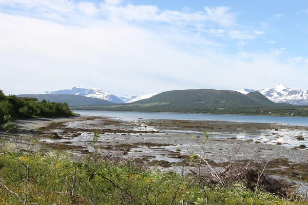 Lyngen Άλπεις Νορβηγία Βουνά Και Φιόρδ — Φωτογραφία Αρχείου