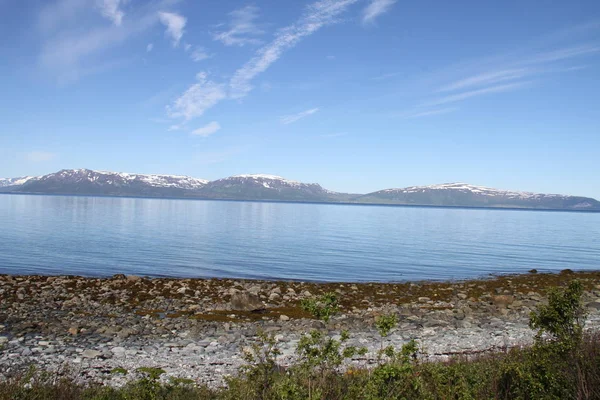 Lyngen Альп Норвегії Гори Фіорди — стокове фото