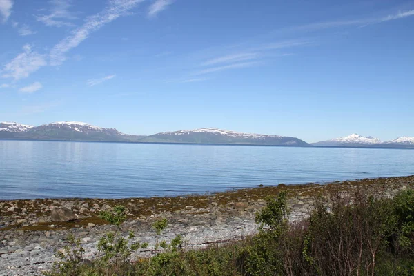 Lyngen Альп Норвегії Гори Фіорди — стокове фото