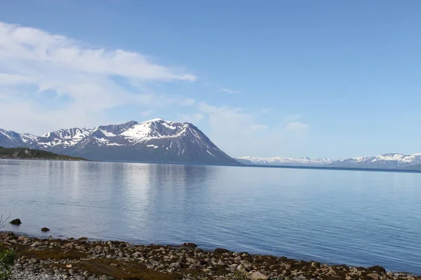Lyngen Alperna Norge Berg Och Fjordar — Stockfoto