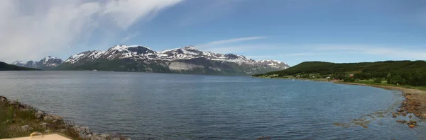 Lyngen Alpen Noorwegen Bergen Fjorden — Stockfoto