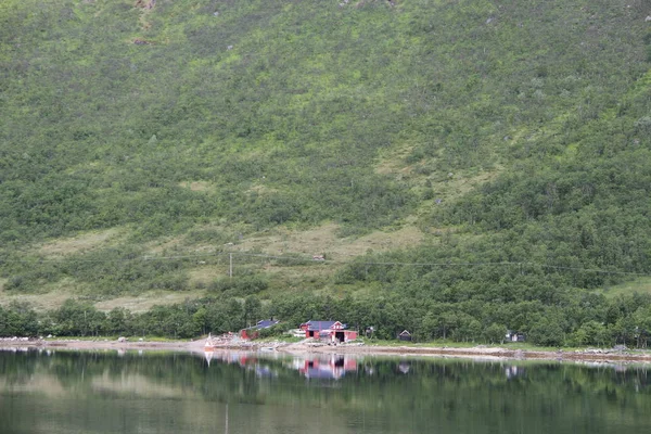 Inseln Kvaloya Und Senja Norwegen Berge Seen Fjorde — Stockfoto