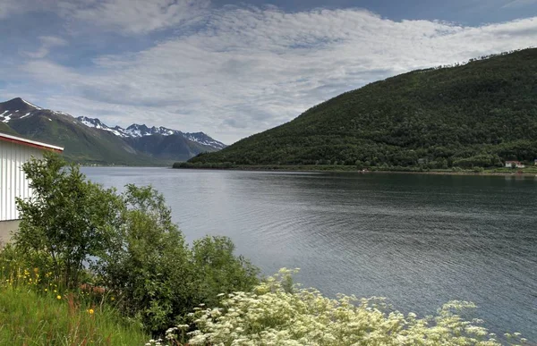 Islands Kvaloya Senja Norway Mountains Lakes Fjords — Stock Photo, Image