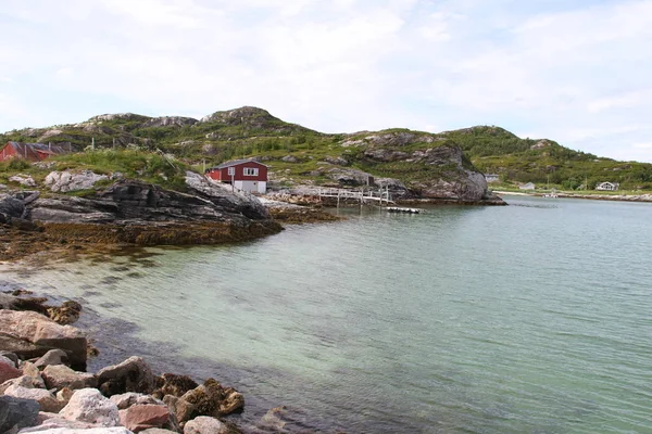 Ilhas Kvaloya Senja Noruega Montanhas Lagos Fiordes — Fotografia de Stock