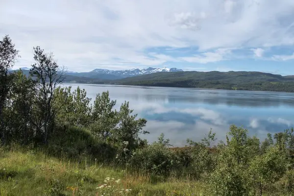 Kvaloya Και Senja Νορβηγία Βουνά Λίμνες Νησιά Φιόρδ — Φωτογραφία Αρχείου
