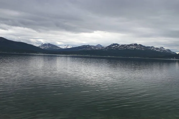 Îles Kvaloya Senja Norvège Montagnes Lacs Fjords — Photo