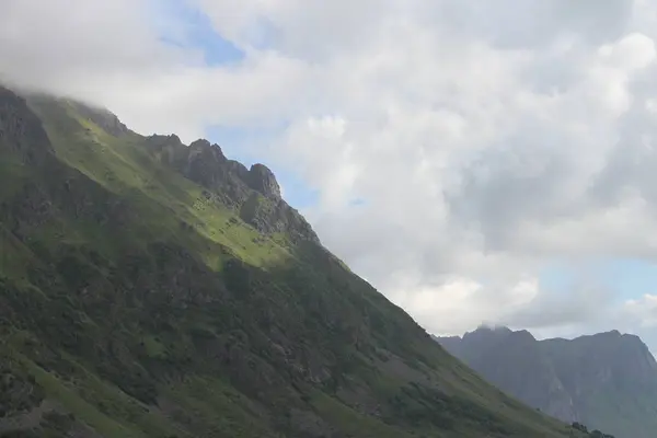 Félsziget Lofoten Norvégia Hegyek Tavak Fjordok — Stock Fotó