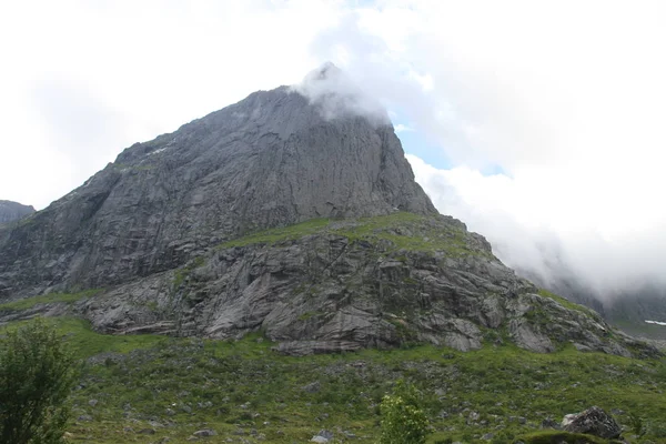 Lofoten Χερσόνησος Νορβηγία Βουνά Λίμνες Και Φιορδ — Φωτογραφία Αρχείου