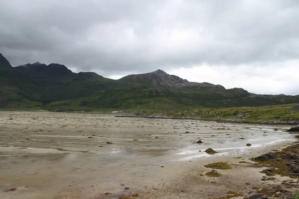 Península Lofoten Noruega Montanhas Lagos Fiordes — Fotografia de Stock