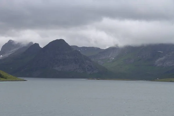 Penisola Lofoten Norvegia Montagne Laghi Fiordi — Foto Stock