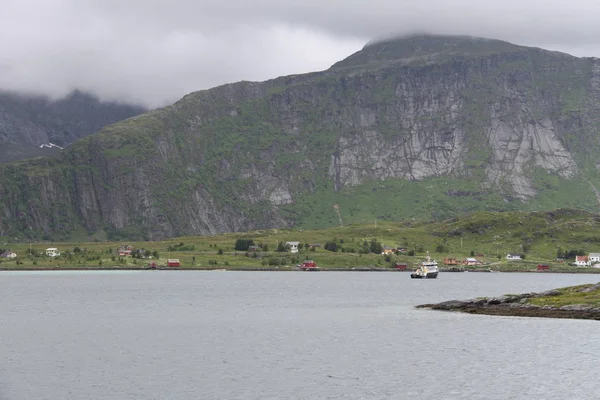 Lofoten Χερσόνησος Νορβηγία Βουνά Λίμνες Και Φιορδ — Φωτογραφία Αρχείου