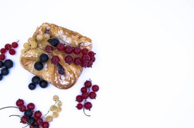 Beyaz arka plan, frenk üzümü, kiraz buns
