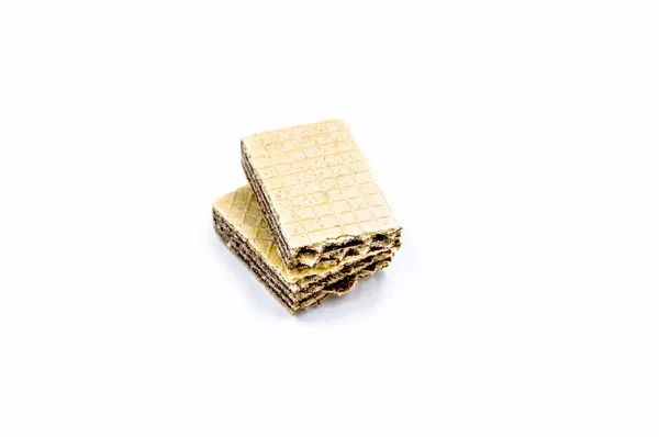 Waffles isolado no fundo branco — Fotografia de Stock