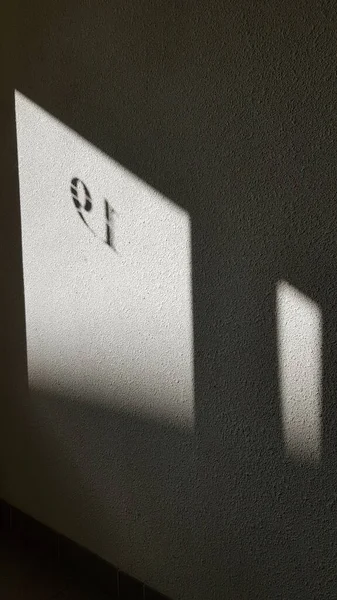 Firma Pared Luz Geométrica Forma Manchas Oscuridad Las Sombras Las —  Fotos de Stock